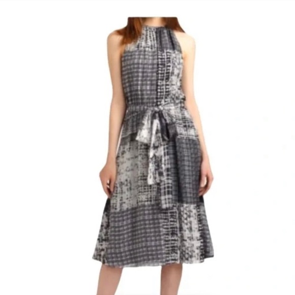 L'AGENCE Dresses & Skirts - L’AGENCE Patchwork 100% Silk midi dress